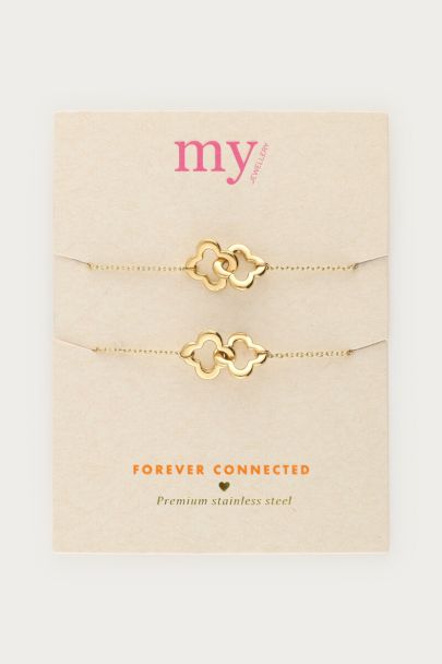 Ensemble de bracelets Forever Connected avec trèfles 