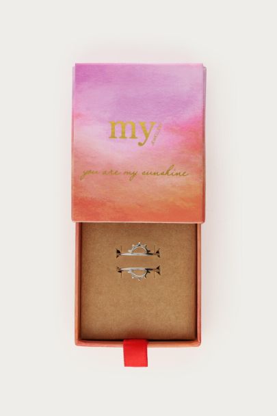 Bague Forever Connected avec détail soleil