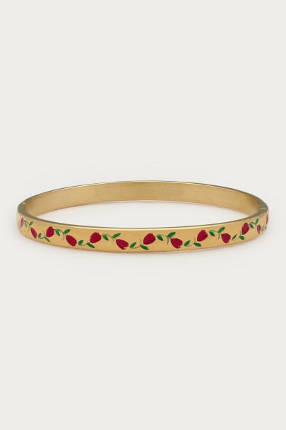 Fortune bangle met vintage bloemen