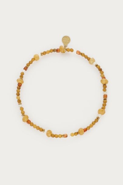 Fortune groene elastieken mini kralen armband