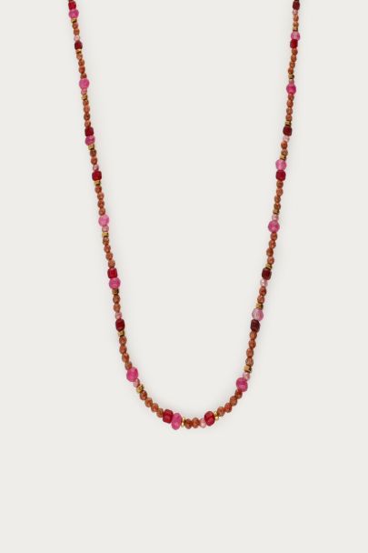 Fortune pinke Kette mit Mini-Perlen