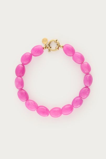 Fuchsia kralenarmband