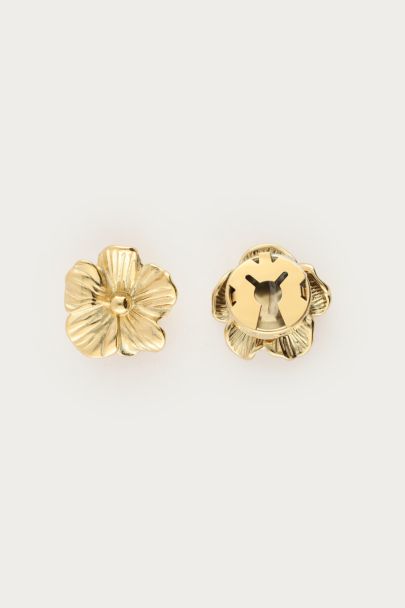 Gold-coloured flower buttons set