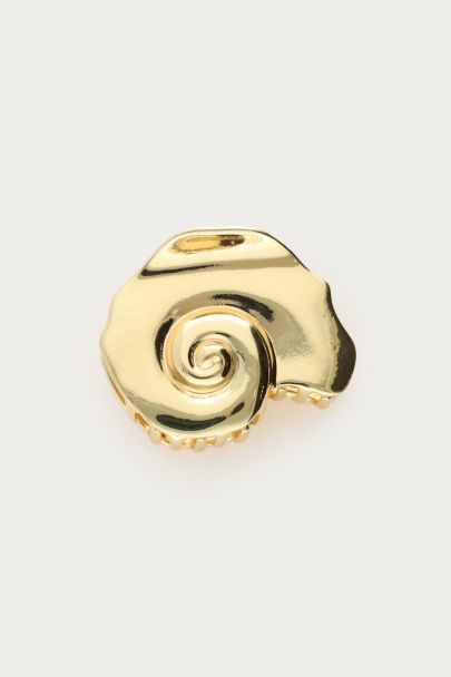 Goudkleurige haarclip slakken schelp
