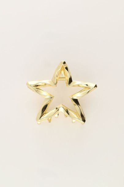 Pince à cheveux étoile couleur dorée torsadée