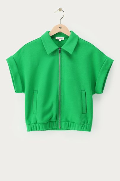 Groen ballon sweater vest