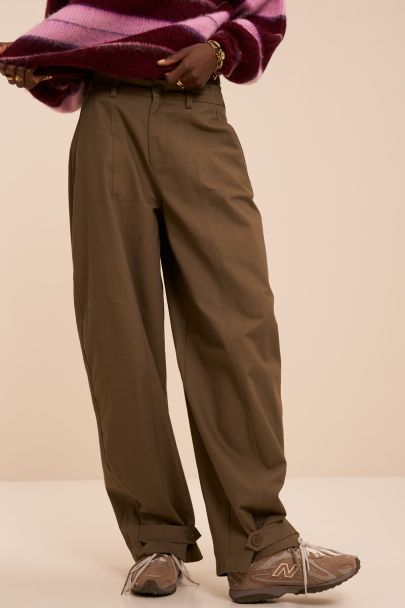 Pantalon cargo barrel vert
