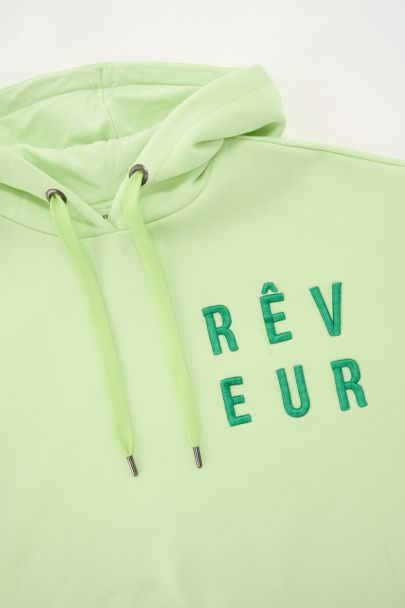 Grüner Hoodie "Rêveur"