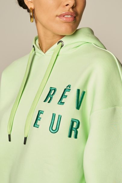 Sweat à capuche vert "Rêveur"