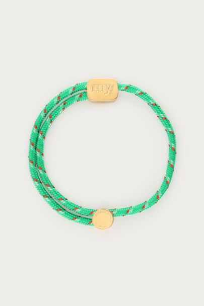 Celebrate Your Wins groene armband met logo