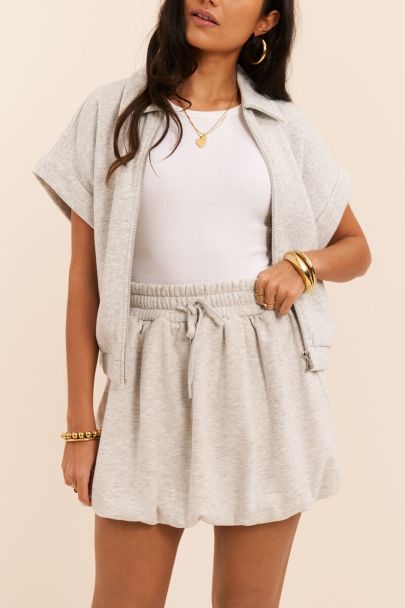 Grauer Sweat-Ballon-Rock