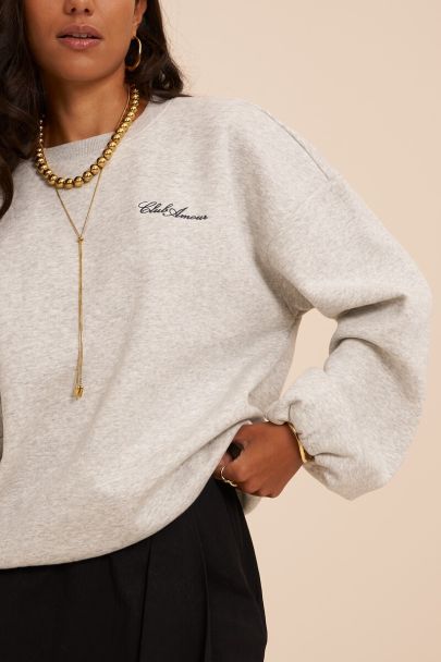 Sweat gris 'Club amour'