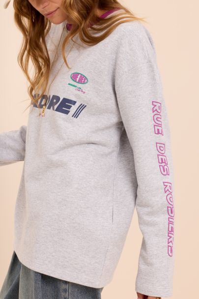 Graues Sweatshirt 'J'adore'
