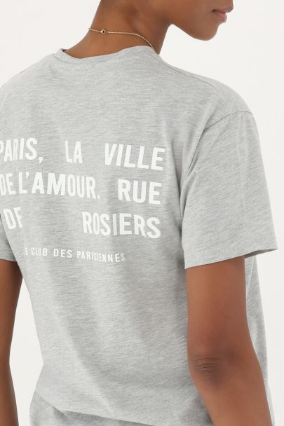 Grijs T-shirt "Paris la ville de L'amour"