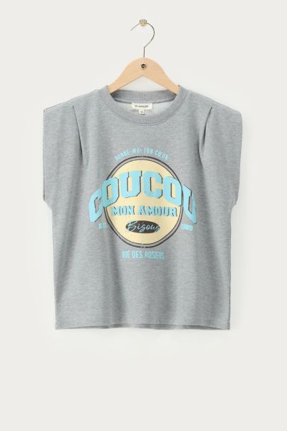 Top gris "Coucou" 