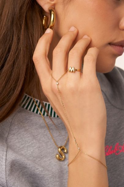 Hand ketting met strass stenen