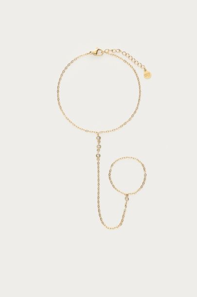 Hand ketting met strass stenen