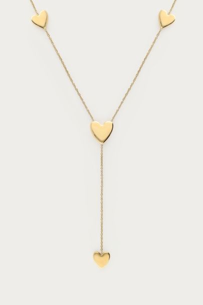 Iconic lange ketting met hartjes