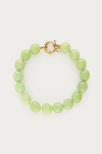 Lichtgroene armband met kralen