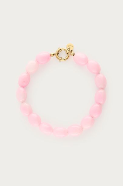 Licht roze kralenarmband
