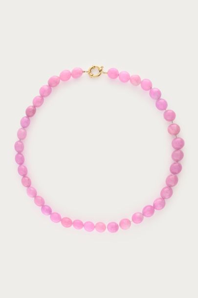 Hellrosa Kette mit Perlen