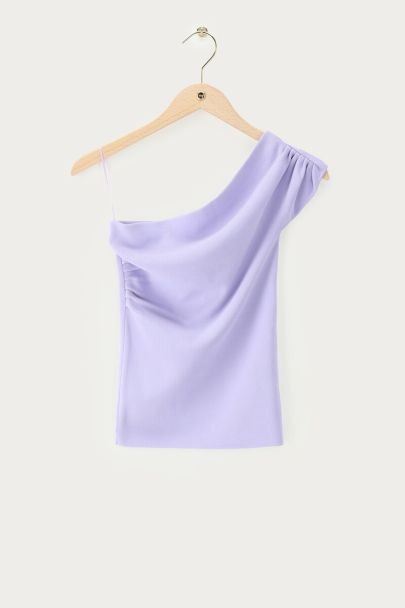 Lila basic one-shoulder top