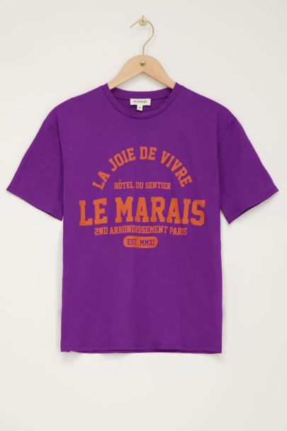 T-shirt violet le marais