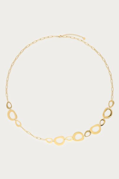 Lange schakelketting met open ovale vormen