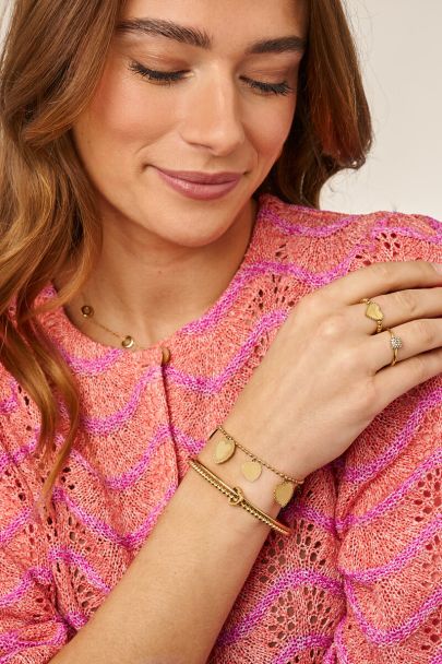 Love dubbele bangle met hartje