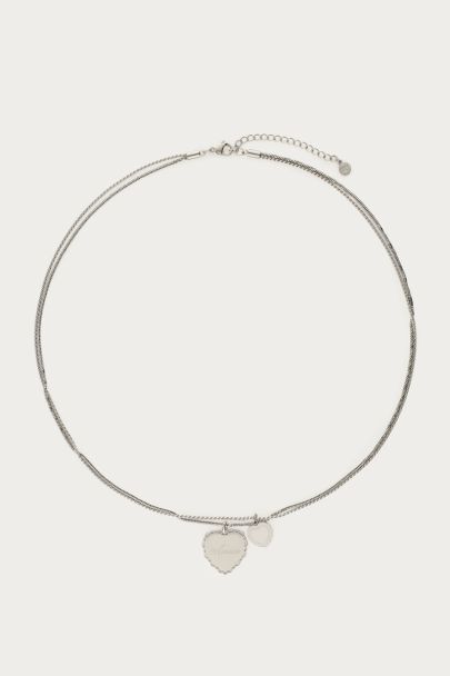 Love doppelte Kette mit Herzen