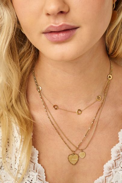 Love ketting met open hartjes