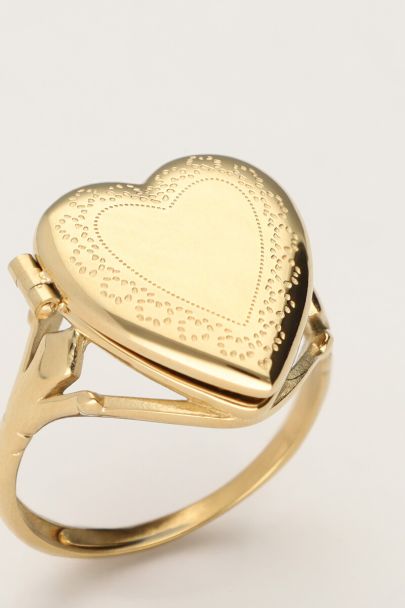 Love ring hart medaillon