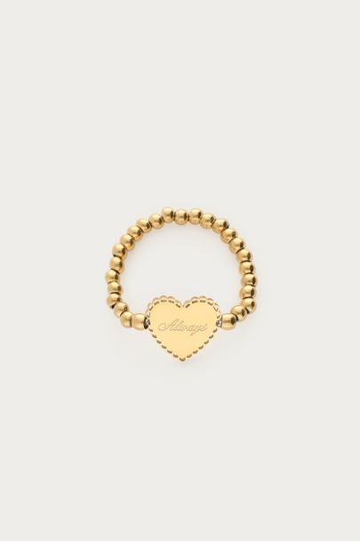 Love stretch ring hartje "Always"