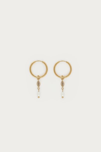 Magical boucles d'oreilles avec perles d'eau douce et strass