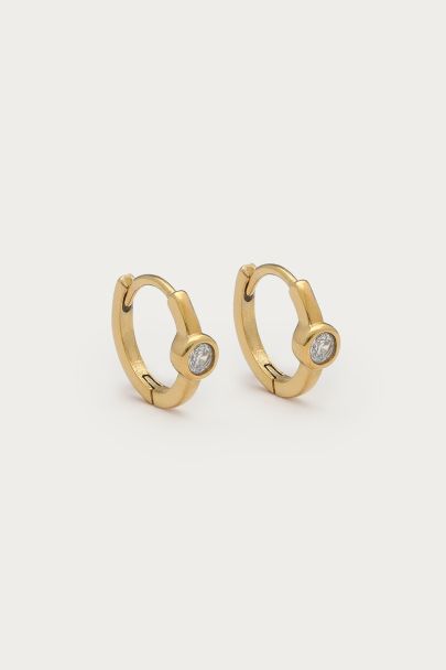 Magical mini hoop earrings with rhinestone