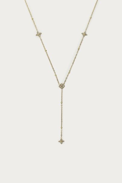 Magical collier en Y avec tr&egrave;fle &agrave; strass