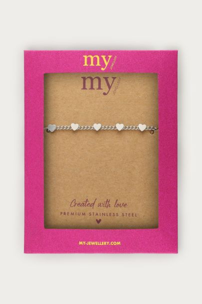 Midnight bracelet with hearts