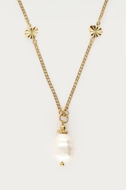 Midnight lange ketting met zoetwaterparel