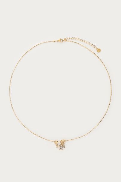 Collier Midnight avec strass et perle fantaisie 