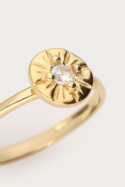 Midnight Ring mit Strasssteinen