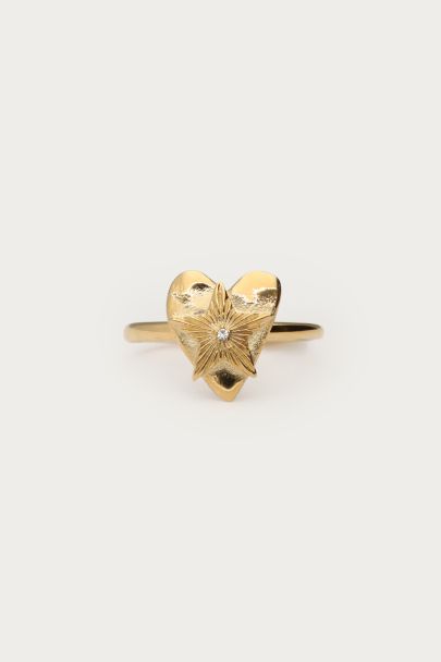 Midnight ring with hearts star