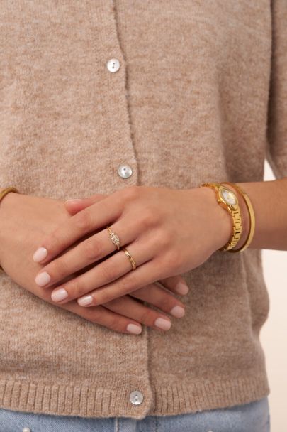 Bague Midnight carrée avec strass