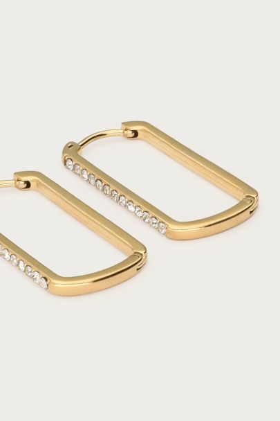 Midnight square hoop earrings maxi