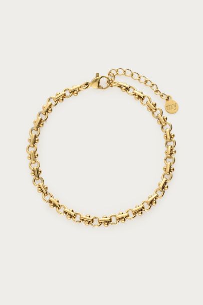 Minimalistische armband met cirkel schakels