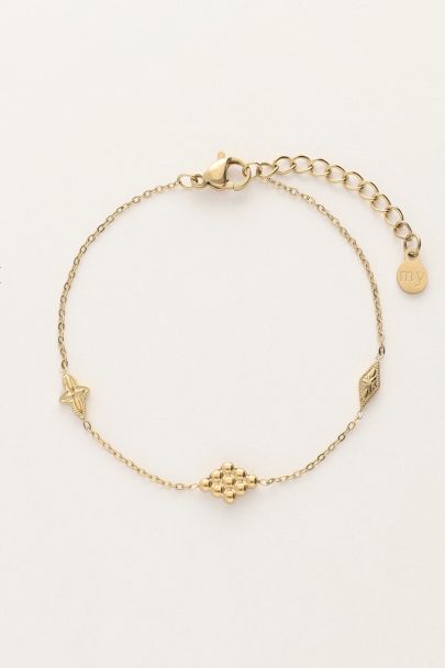 Minimalistische armband met ruitjes