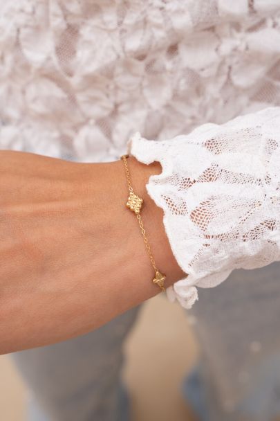 Minimalistische armband met ruitjes