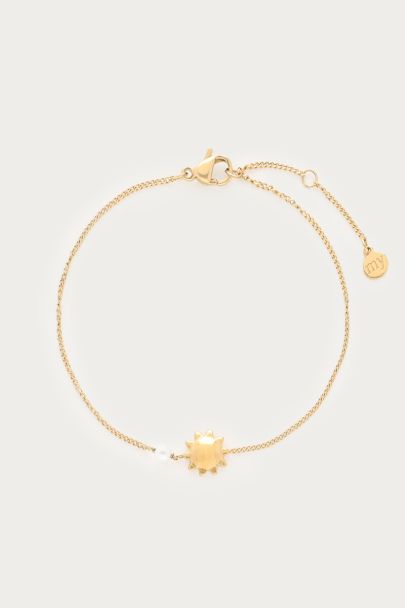 Bracelet minimaliste soleil et perle fantaisie