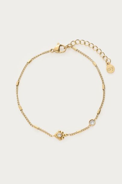 Minimalistische armband met tubes & strass
