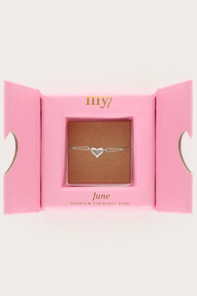 Minimalistische dubbele armband met geboortesteen