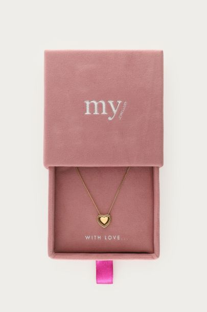 Minimalist necklace with double heart